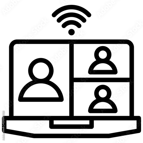 Telecommute Outline Icon
