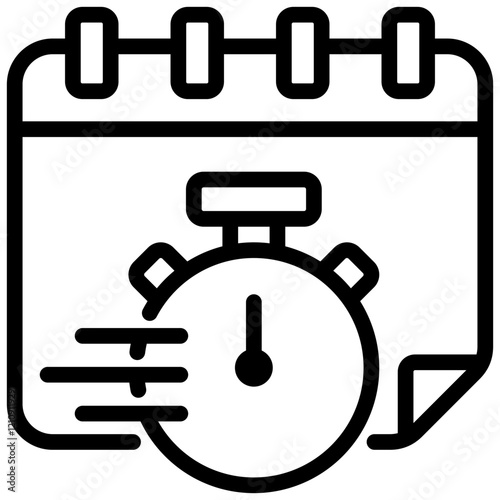 Flexitime Outline Icon