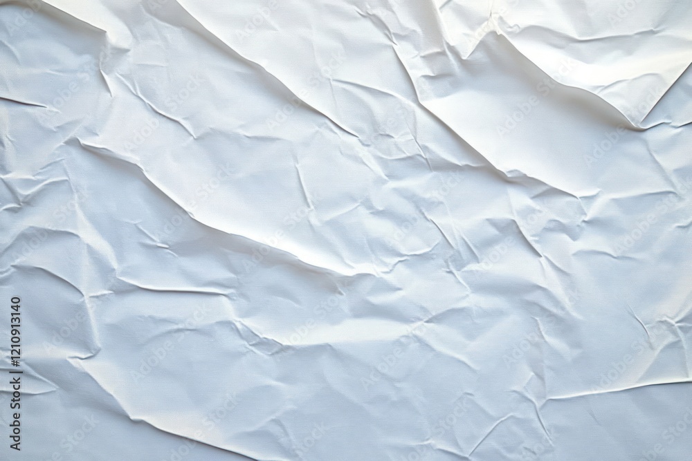 Fototapeta premium Crumpled White Paper Texture Abstract Design for Minimalist Wall Art