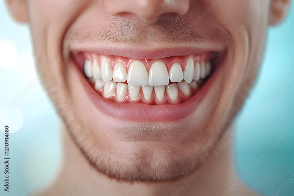 Fototapeta premium Close-up of Human Teeth and Gums