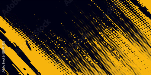 Dots halftone blue and dark blue color pattern gradient grunge texture background. Dots pop art sport style vector illustration. Vector grunge halftone abstract.Dots texture background.