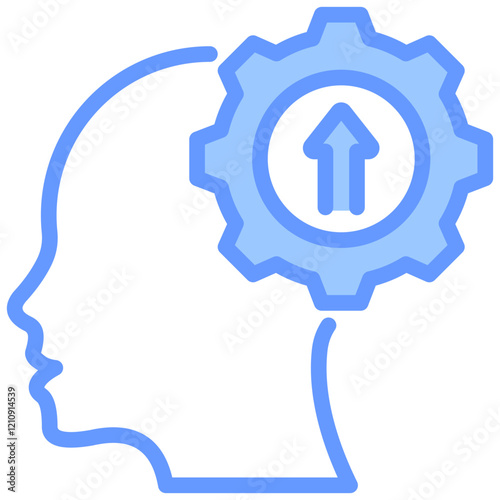 Self Improvement Blue Icon