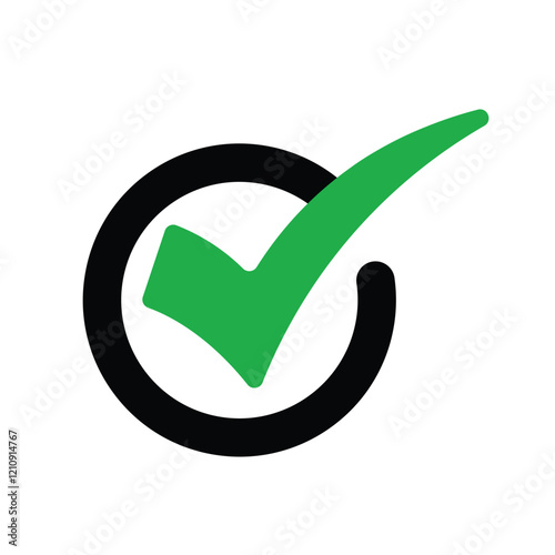 check mark icon button set. check box icon with right and wrong buttons and yes or no checkmark icons in green tick box and red cross