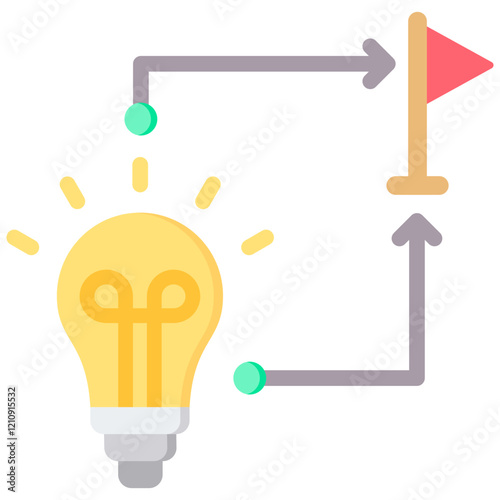 Realization Flat Icon