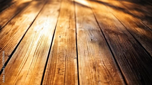 Wallpaper Mural Sunlight patterns on wooden deck: warmth and shadows dance in harmony Torontodigital.ca