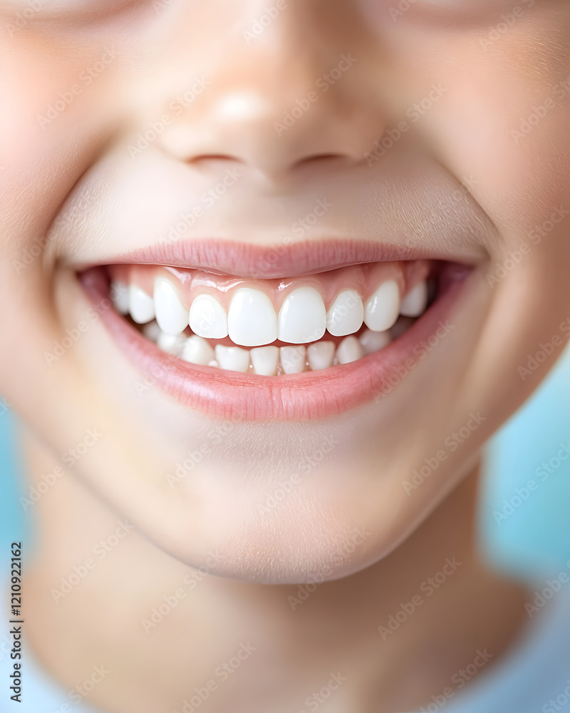 Fototapeta premium Close-up of Child's Smile Showing Teeth