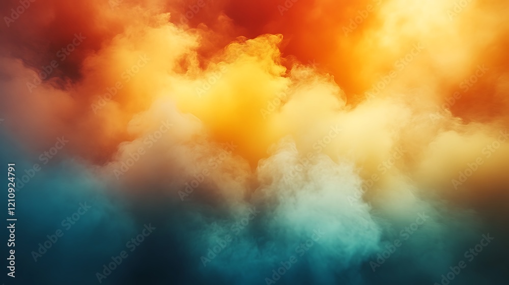 Fototapeta premium Abstract Colorful Smoke Cloudscape Image