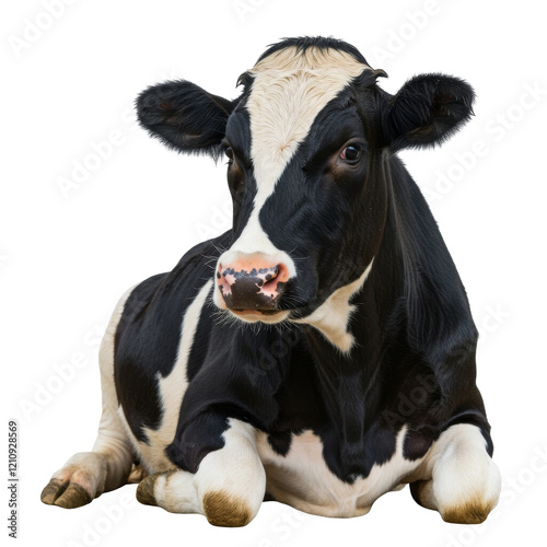 cow sit on transparent background, cow png, 