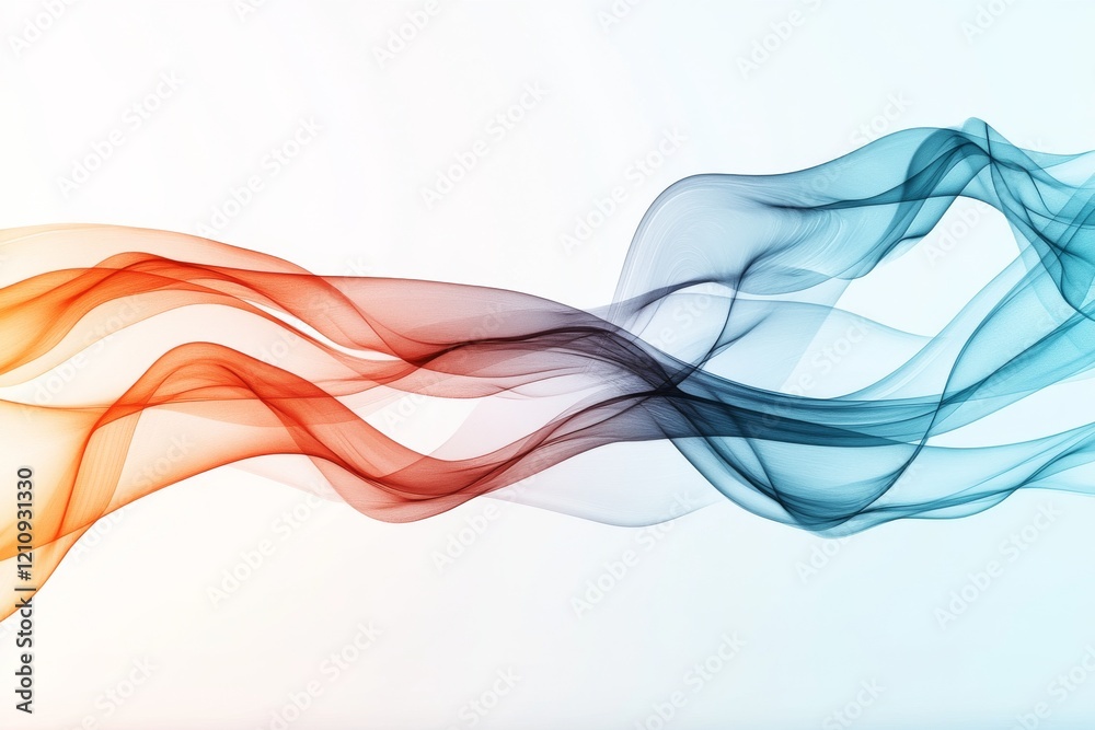 Naklejka premium Colorful swirling waves in soft gradient tones create a dynamic visual experience inspired by abstract art