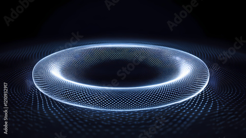 3d torus dots lines electromagnetic
