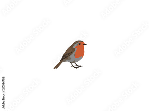 Black silhouette of robin bird logo style on a white background
