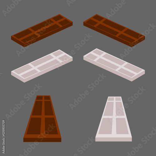 chocolate bar, white chocolate, snack, vector