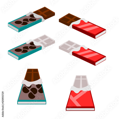 chocolate bar, white chocolate, snack, vector