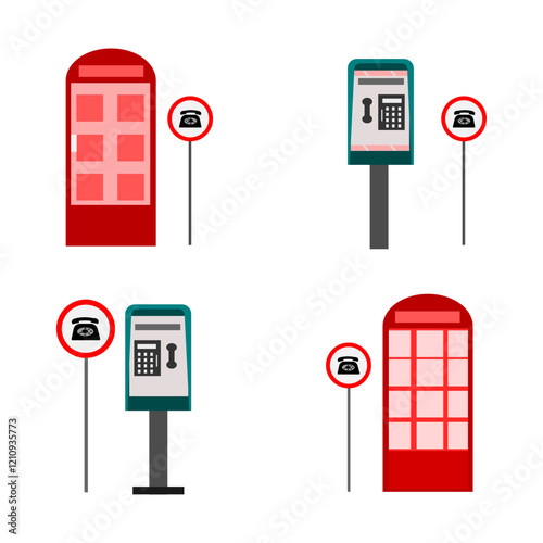 public phone , pay phone, illustration vector