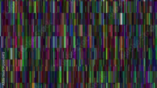 Analog static rgb glitch bars texture overlay, damaged VHS noise effect, bad tv signals, CRT transitions, no signal old television screen animation