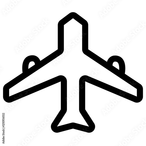Airplane symbol with wings and flight concept. Modern flight icon representing air transport services. Aviation symbol showcasing air travel and connections. representing aviation services. flight s

