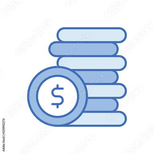 Coins vector icon