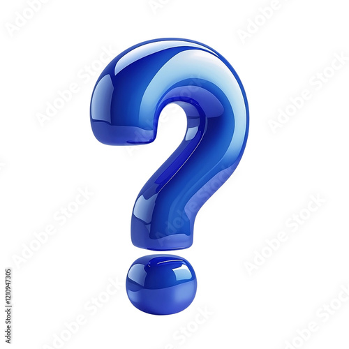 Glossy Blue Question Mark