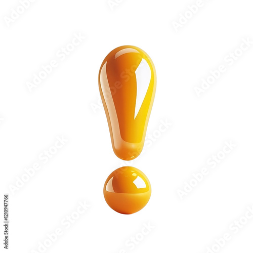 Glossy Yellow Exclamation Mark photo