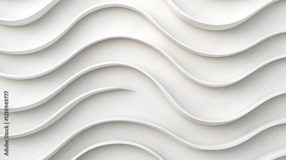 Flowing White Waves Abstract Pattern for Modern Design Projects Flowing White Waves Abstract Pattern for Modern Design Projects