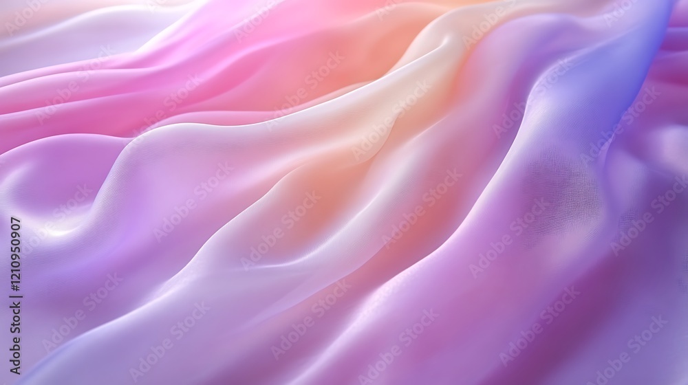 Fototapeta premium Pastel Draped Fabric Soft Hues Gentle Waves
