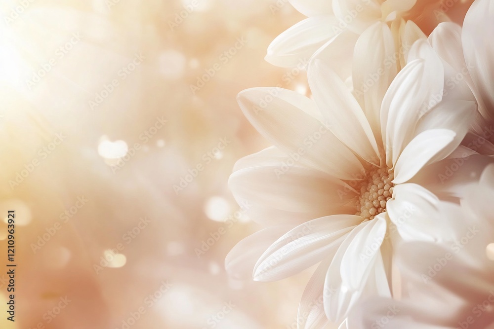 Close-up of delicate white flowers, sunlit, soft focus background. Close-up of delicate white flowers, sunlit, soft focus background.