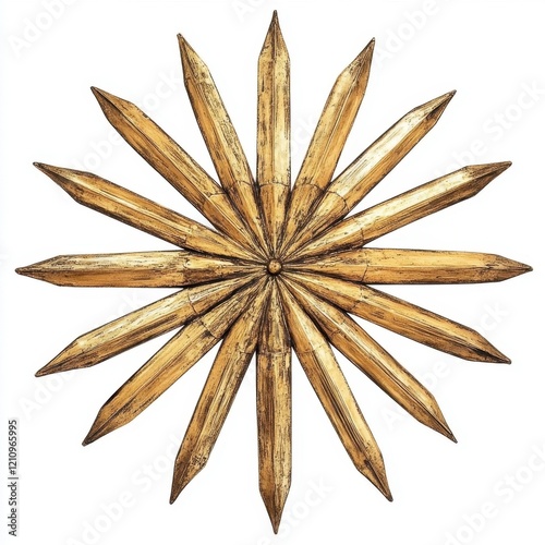 Golden Starburst Wall Decor