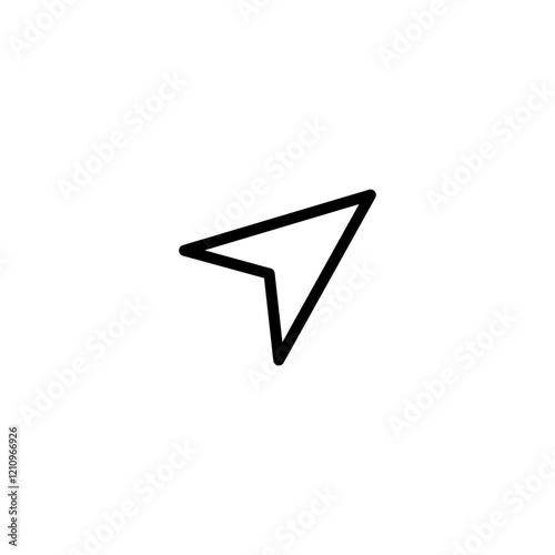 Cursor icon symbol widget vector line art, sign and symbol outline. mobile apps icon and technology symbol vector icon