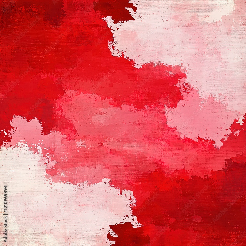Fototapeta premium A vibrant abstract painting featuring a blend of red hues, creating a dynamic and emotional visual experience.