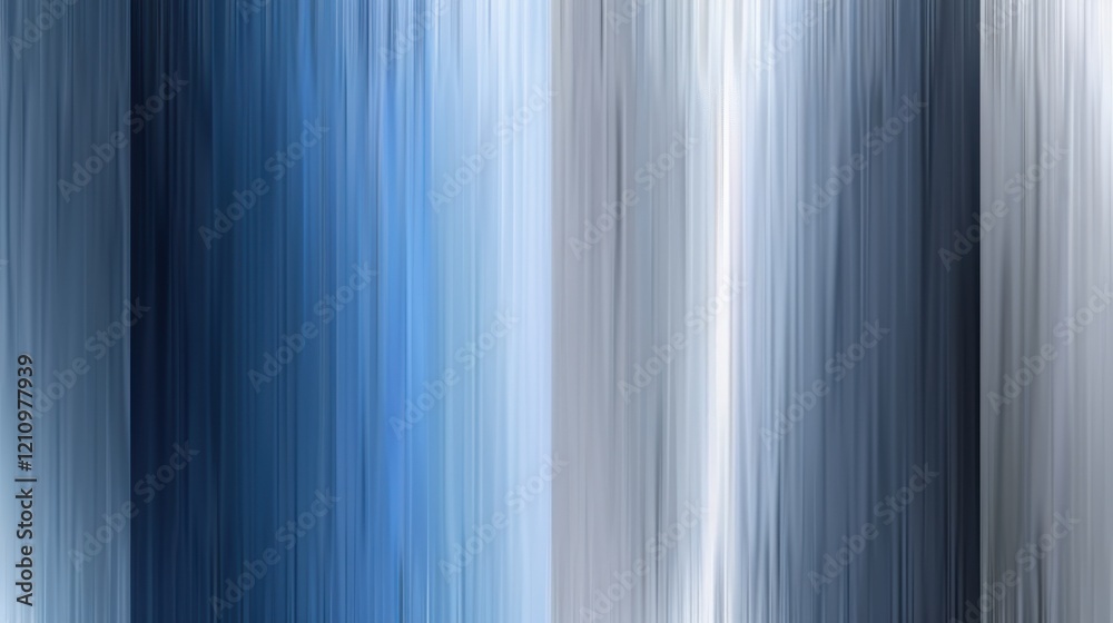 Obraz premium Abstract digital art featuring vertical blue and gray streaks, creating a smooth gradient effect ideal for backgrounds, wallpapers, or modern designs in various projects.