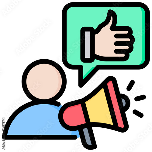 Influencer Outline Color Icon