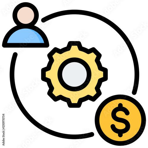 Conversion Outline Color Icon
