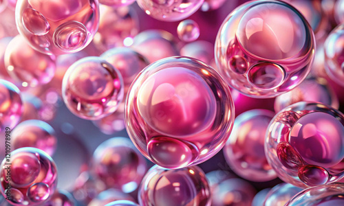 Pink soap bubbles: illusions, dreams and fragility of beauty
