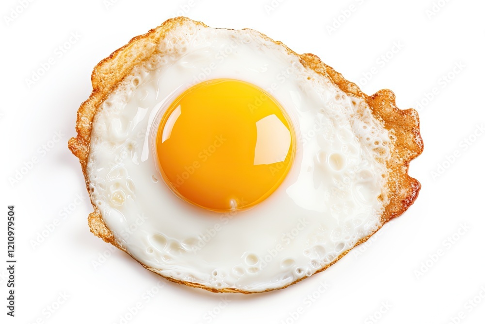 isolated fried egg on white background