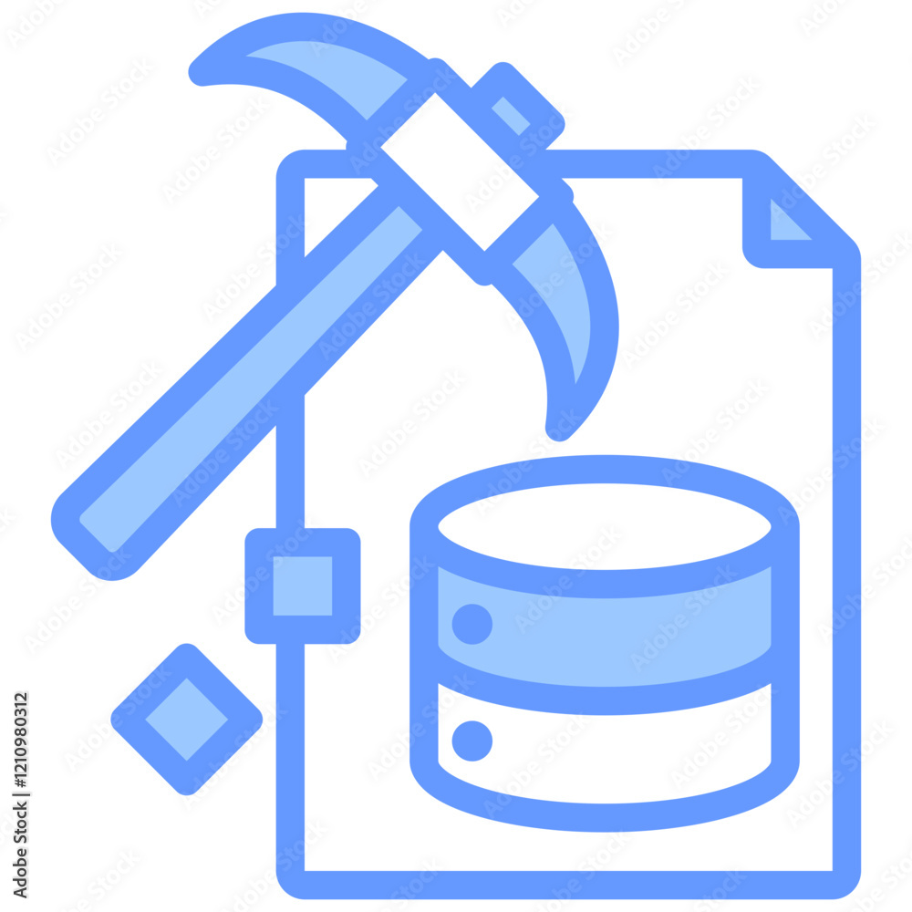 Data Mining Blue Icon