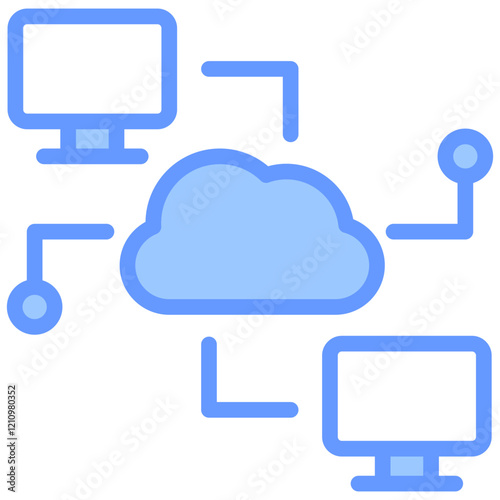 Distributed Computing Blue Icon