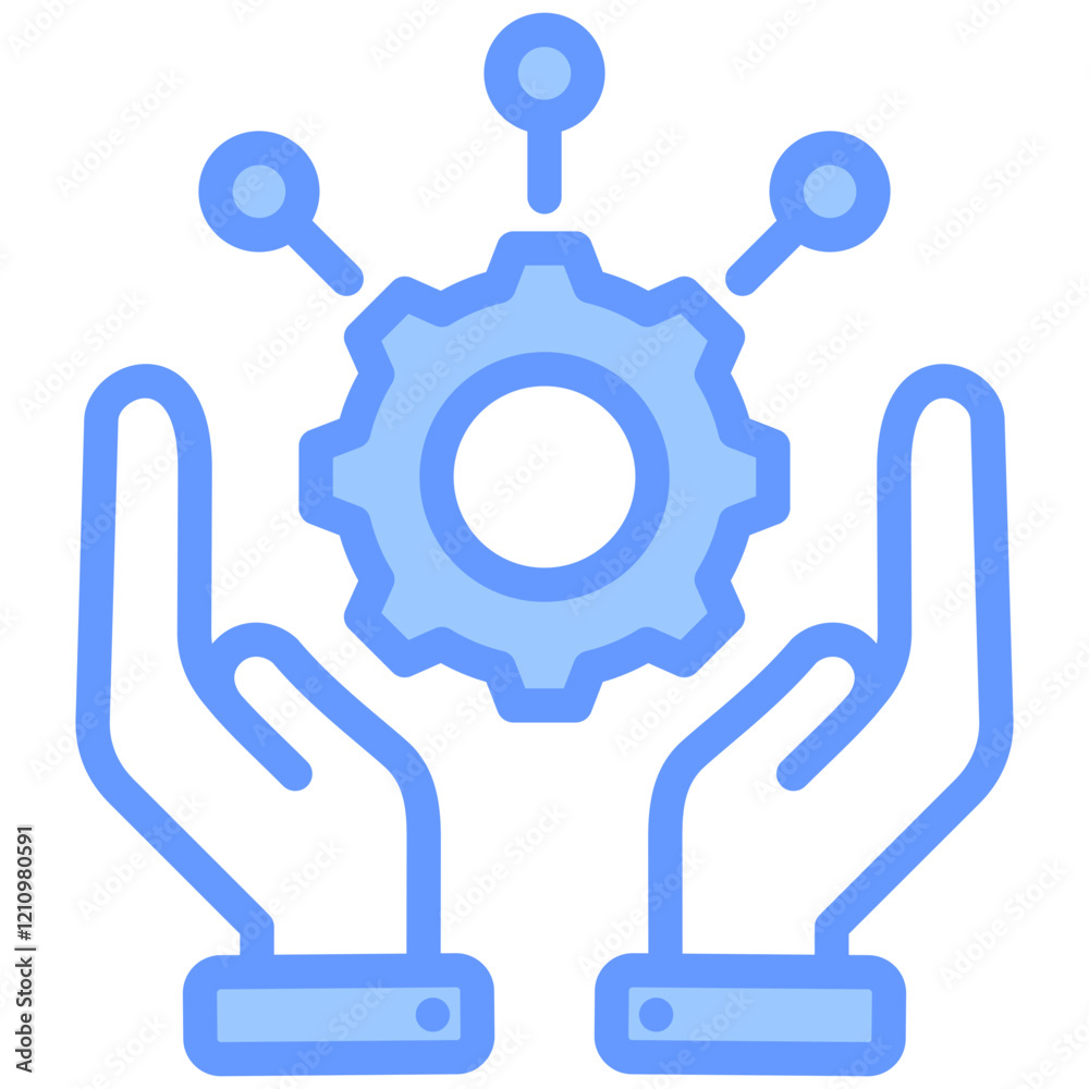 Resource Management Blue Icon Resource Management Blue Icon