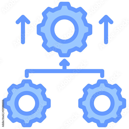 Parallel Processing Blue Icon