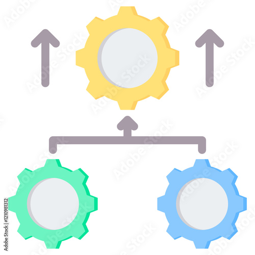 Parallel Processing Flat Icon
