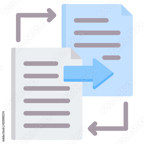 Replication Flat Icon