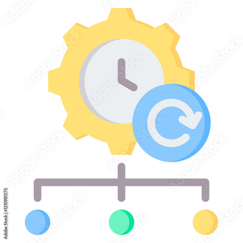 Realtime Processing Flat Icon