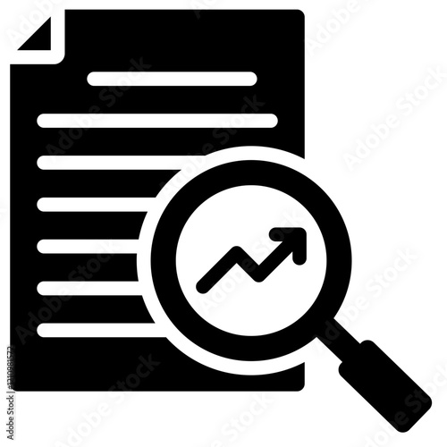 Descriptive Analytic Glyph Icon