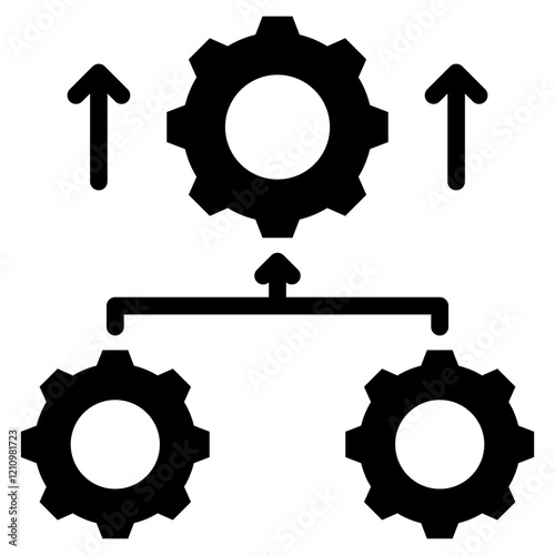 Parallel Processing Glyph Icon