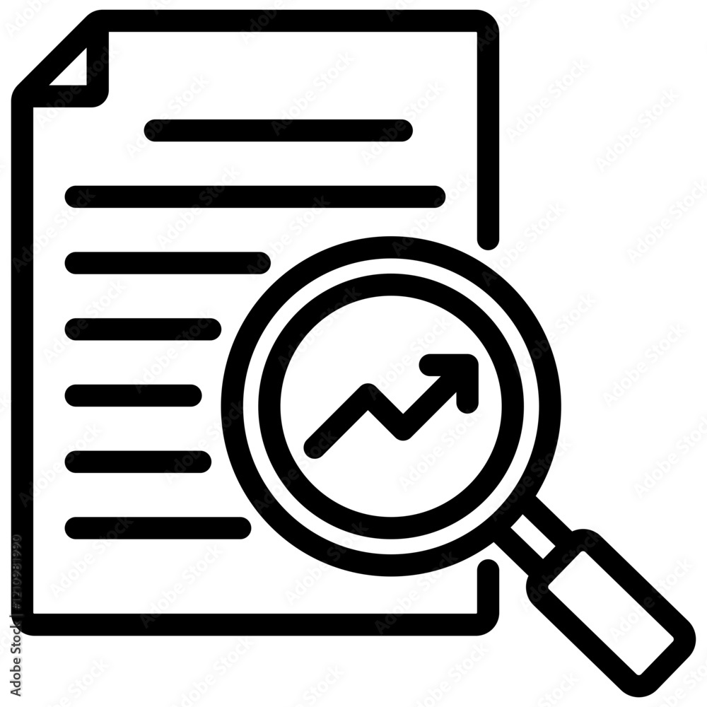 Descriptive Analytic Outline Icon Descriptive Analytic Outline Icon