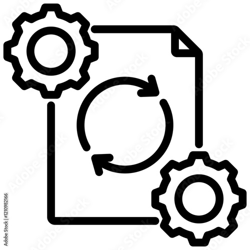 Preprocessing Outline Icon