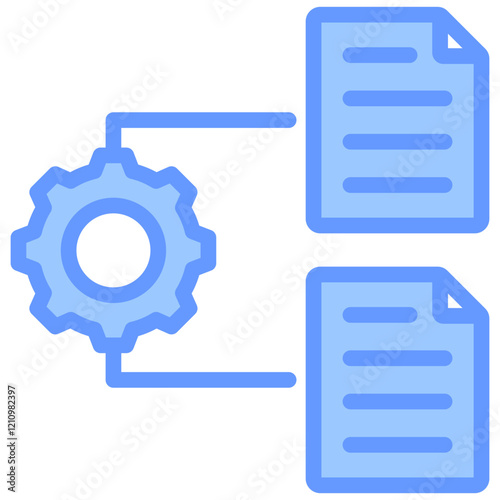Data Integration Blue Icon