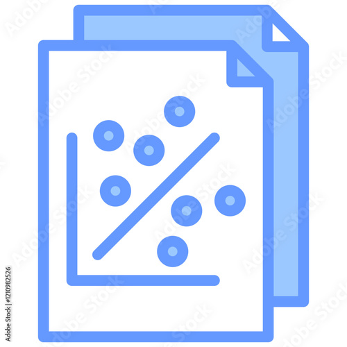 Data Correlation Blue Icon