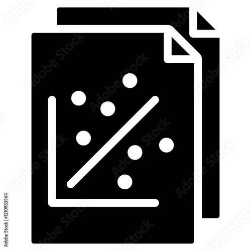 Data Correlation Glyph Icon