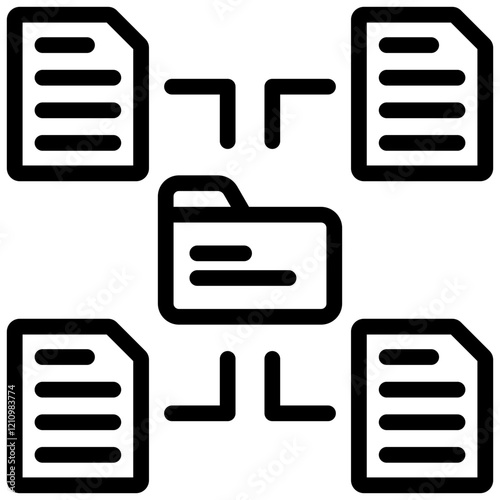 Data Modeling Outline Icon