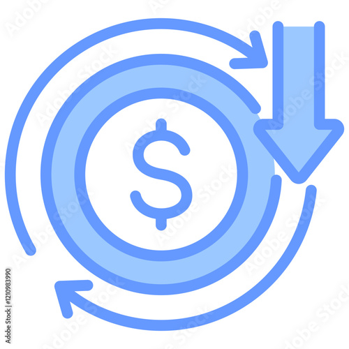 Operating Profit Blue Icon